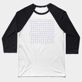 Minimal Abstract Squiggle Grid - Pastel Lilac Purple Baseball T-Shirt